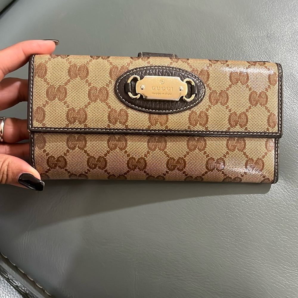 Gucci GG Crystal Long Wallet EUC